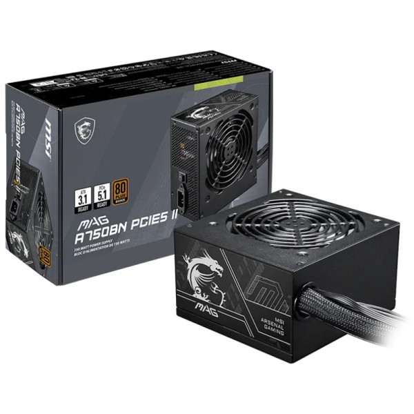 MSI MAG A750BN PCIE5 II 80PLUS Bronze 750W Entre 700 W et 799 W MSI, Ultra Pc Gamer Maroc