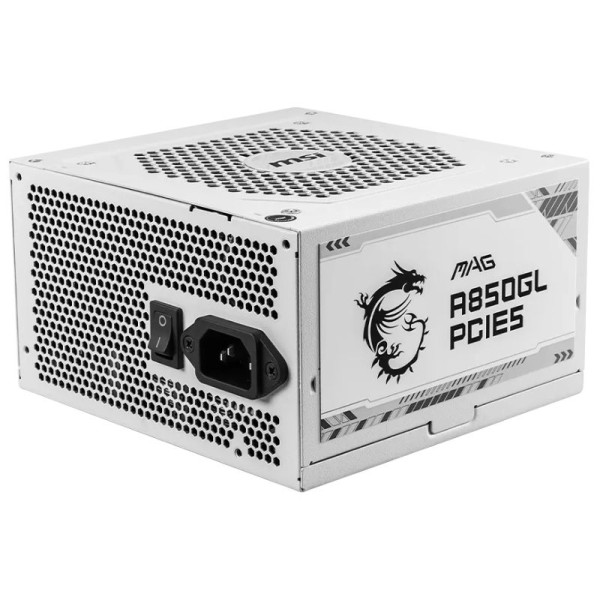 MSI MAG A850GL PCIE5 80PLUS Gold 850W Blanc Alimentations PC MSI, Ultra Pc Gamer Maroc