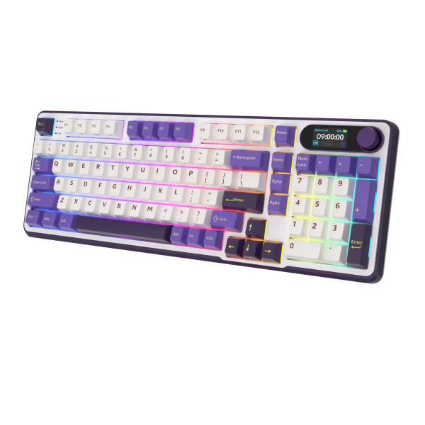 Royal Kludge RK-S98 Blackberry Mousse - Beige Switch (US Qwerty) Claviers Royal Kludge, Ultra Pc Gamer Maroc