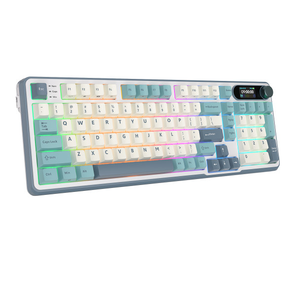 Royal Kludge RK-S98 Light Cloud - Beige Switch (US Qwerty) Claviers Royal Kludge, Ultra Pc Gamer Maroc