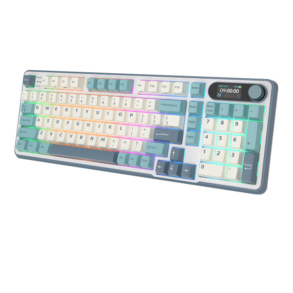 Royal Kludge RK-S98 Light Cloud - Beige Switch (US Qwerty) Claviers Royal Kludge, Ultra Pc Gamer Maroc