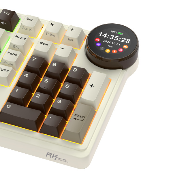 Royal Kludge RK N99 Mocha Grey - Violet Switch (US Qwerty) Claviers Royal Kludge, Ultra Pc Gamer Maroc