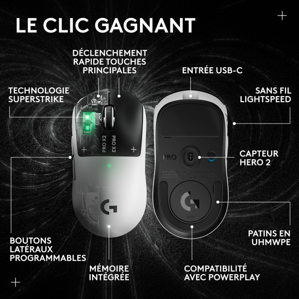 Logitech G Pro X2 Superstrike Souris Logitech, Ultra Pc Gamer Maroc