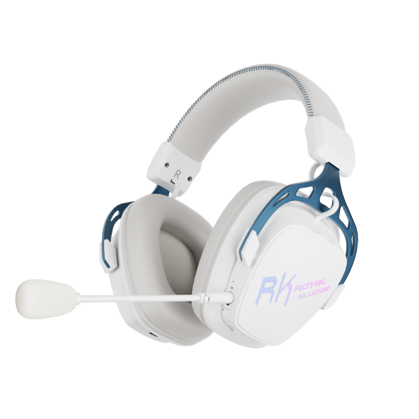 Royal Kludge RK HG103 (Cyborg White) Casques Royal Kludge, Ultra Pc Gamer Maroc