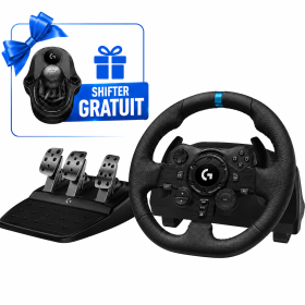 BUNDLE Logitech G G923 + Logitech G Driving Force Shifter (GRATUIT) Volants Logitech, Ultra Pc Gamer Maroc