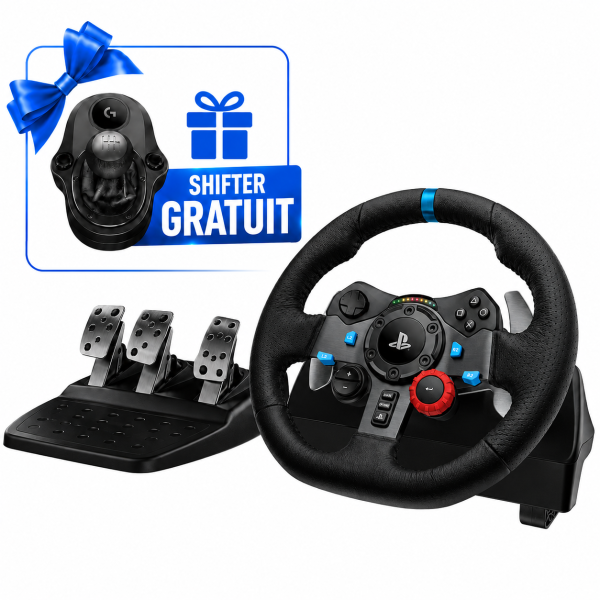 BUNDLE Logitech G29 Driving Force + Logitech G Driving Force Shifter (GRATUIT) Volants Logitech, Ultra Pc Gamer Maroc