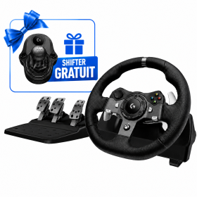 BUNDLE Logitech G G920 Driving Force Racing Wheel + Logitech G Driving Force Shifter (GRATUIT) Volants Logitech, Ultra Pc Gam...