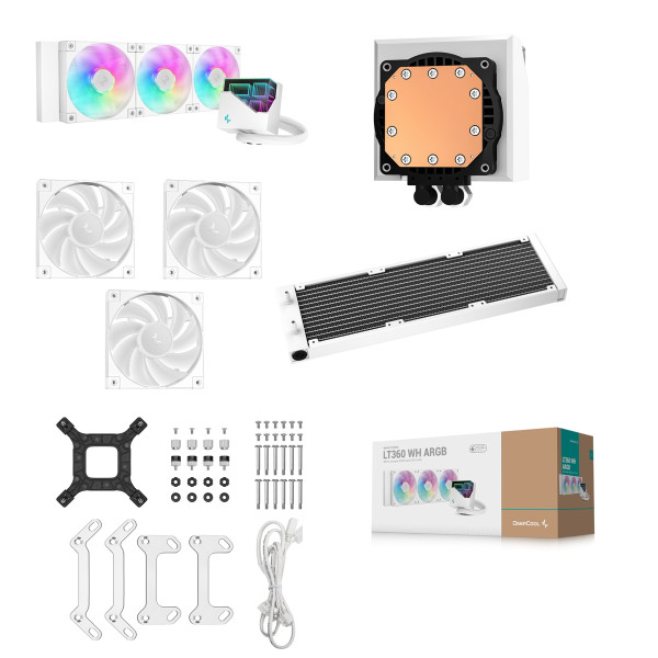 DeepCool LT360 ARGB (White) Kits Watercooling DeepCool, Ultra Pc Gamer Maroc