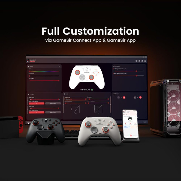 GameSir Nova 2 Lite 2.4G Wireless Controller (White) Périphériques de jeu GameSir, Ultra Pc Gamer Maroc