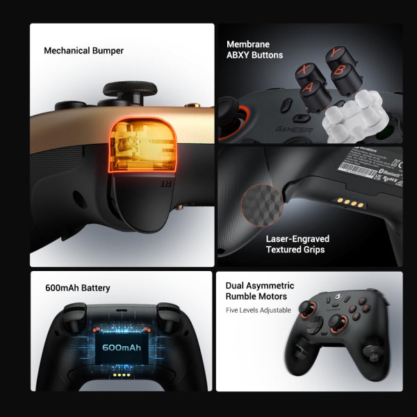 GameSir Nova 2 Lite 2.4G Wireless Controller (Gray) Périphériques de jeu GameSir, Ultra Pc Gamer Maroc