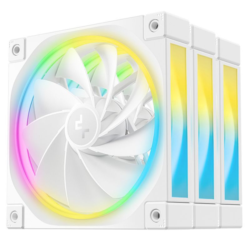 DEEPCOOL Fl12R 120 mm Case Fan (White, 3-Pack)
