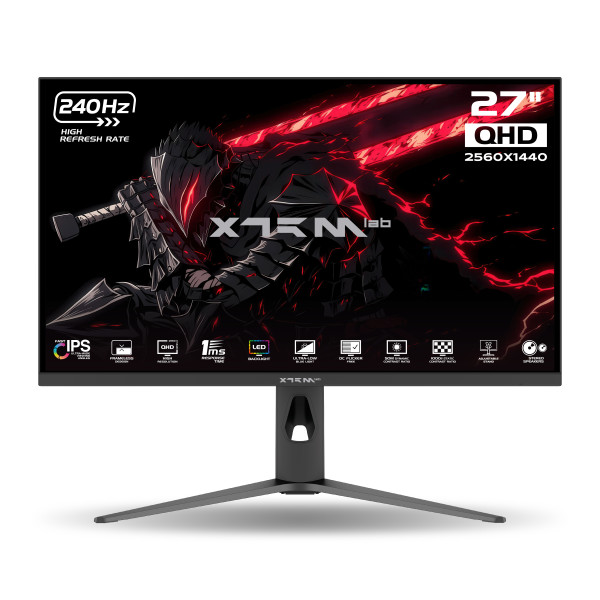 XTRMLAB X27G240IQ-P 27" 240Hz Fast IPS 2K Pivot Moniteurs Gamer XTRMLAB, Ultra Pc Gamer Maroc