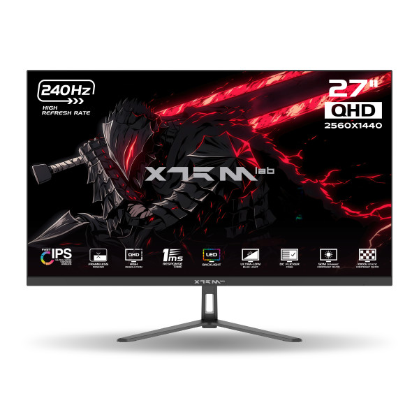 XTRMLAB X27G240IQ 27" 240Hz Fast IPS 2K Moniteurs Gamer XTRMLAB, Ultra Pc Gamer Maroc