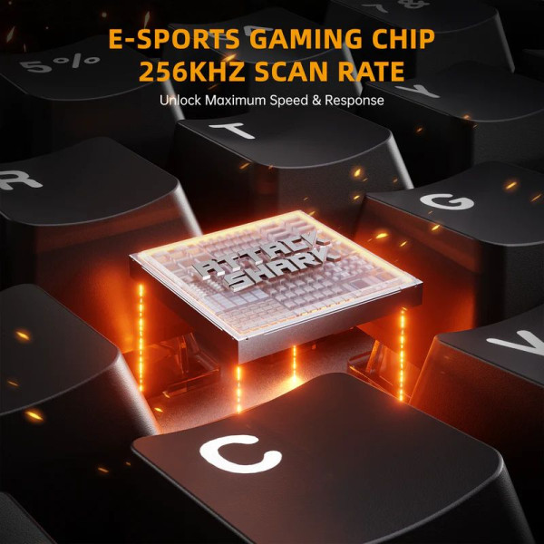 ATTACK SHARK R68 HE Rapid Trigger Keyboard Magnetic Switch ( Black) Claviers ATTACK SHARK, Ultra Pc Gamer Maroc