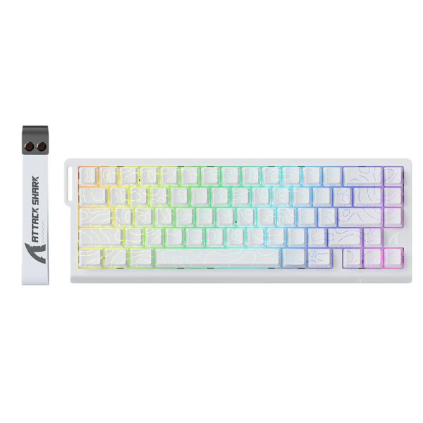ATTACK SHARK X68 HE Magnetic Switch (White Contours) Claviers ATTACK SHARK, Ultra Pc Gamer Maroc