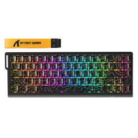 ATTACK SHARK X68 PRO HE Wireless Magnetic Switch (Black Contours) Claviers ATTACK SHARK, Ultra Pc Gamer Maroc