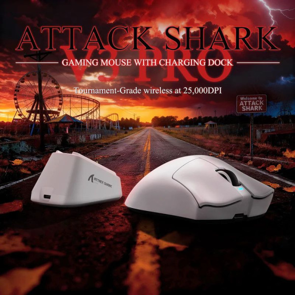 Attack shark V3 Pro (White) Souris ATTACK SHARK, Ultra Pc Gamer Maroc