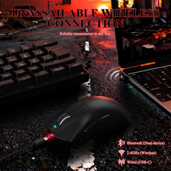Attack shark V3 Pro (Black) Souris ATTACK SHARK, Ultra Pc Gamer Maroc