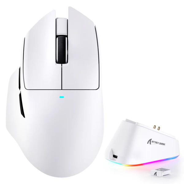 Attack shark V6 (White ) Souris ATTACK SHARK, Ultra Pc Gamer Maroc
