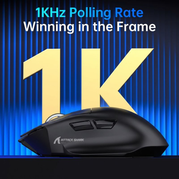 Attack shark V6 (Black) Souris ATTACK SHARK, Ultra Pc Gamer Maroc