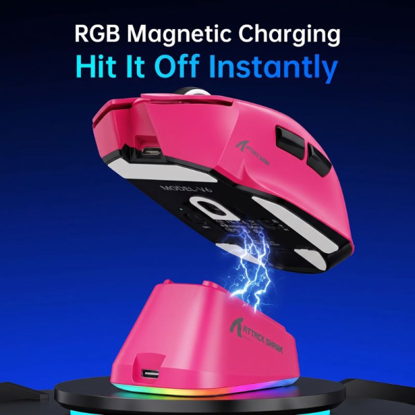 Attack shark V6 (Berry red) Souris ATTACK SHARK, Ultra Pc Gamer Maroc