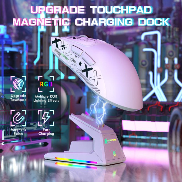 ATTACK SHARK X1 (White&Tape) Souris ATTACK SHARK, Ultra Pc Gamer Maroc