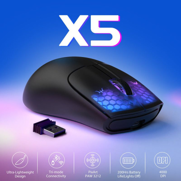 ATTACK SHARK X5 (Black) Souris ATTACK SHARK, Ultra Pc Gamer Maroc