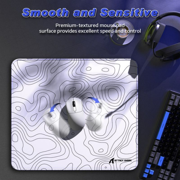 ATTACK SHARK CM02 Gaming Mouse Pad (White) Tapis de souris ATTACK SHARK, Ultra Pc Gamer Maroc