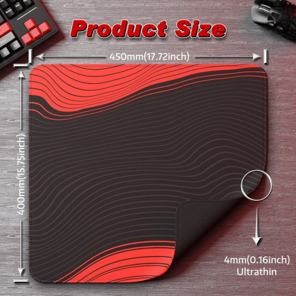 ATTACK SHARK CM02 Gaming Mouse Pad ( Black&Red) Tapis de souris ATTACK SHARK, Ultra Pc Gamer Maroc