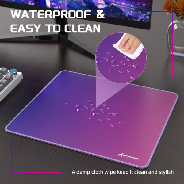 ATTACK SHARK CM03 Gaming Mouse Pad (Purple/Blue) Tapis de souris ATTACK SHARK, Ultra Pc Gamer Maroc