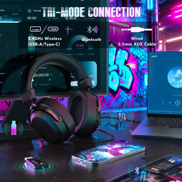 ATTACK SHARK L30 PRO Headset (Black) Casques ATTACK SHARK, Ultra Pc Gamer Maroc