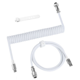 ATTACK SHARK C01 Pro Câble spiralé USB C (white) Accessoires ATTACK SHARK, Ultra Pc Gamer Maroc
