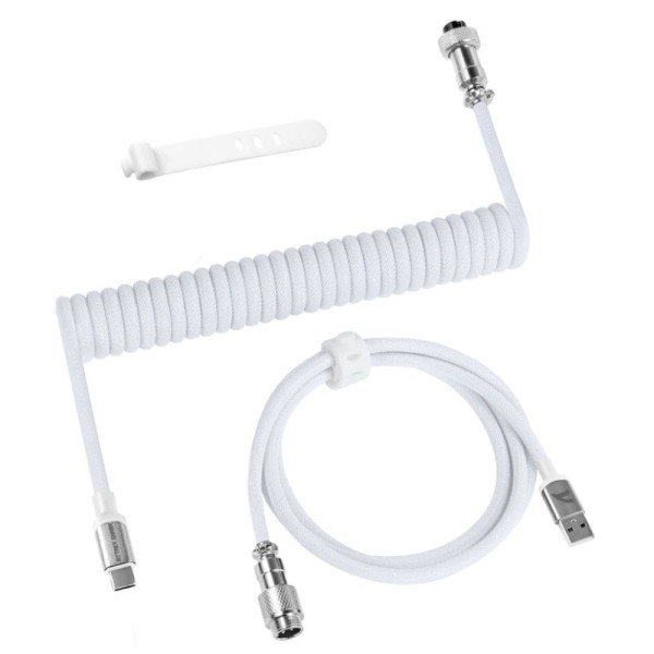 ATTACK SHARK C01 Pro Câble spiralé USB C (white) Accessoires ATTACK SHARK, Ultra Pc Gamer Maroc