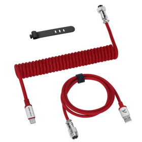 ATTACK SHARK C01 Pro Câble spiralé USB C (Red) Accessoires ATTACK SHARK, Ultra Pc Gamer Maroc
