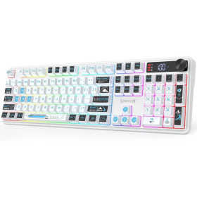 Redragon K526 PRO RGB White-Black Claviers Redragon, Ultra Pc Gamer Maroc