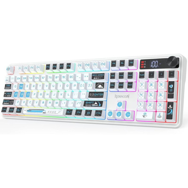 Redragon K526 PRO RGB White-Black Claviers Redragon, Ultra Pc Gamer Maroc