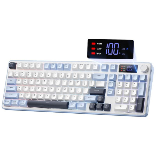 Redragon K527 PRO RGB White-Blue Claviers Redragon, Ultra Pc Gamer Maroc