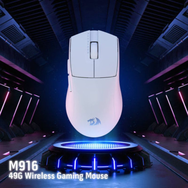 Redragon M916 PRO 1K Wireless (White) Souris Redragon, Ultra Pc Gamer Maroc
