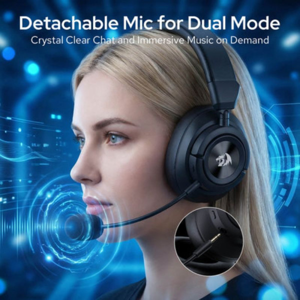 Redragon H889 Wireless Gaming Headset 4-in-1 (BLACK) Casques Redragon, Ultra Pc Gamer Maroc
