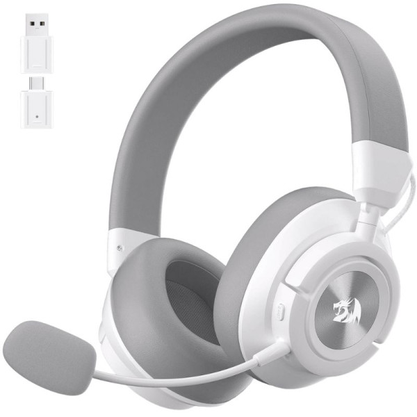 Redragon H889 Wireless Gaming Headset 4-in-1 (WHITE) Casques Redragon, Ultra Pc Gamer Maroc
