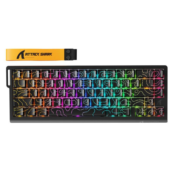 ATTACK SHARK X68 PRO HE Wireless Magnetic Switch (Black Contours) Claviers ATTACK SHARK, Ultra Pc Gamer Maroc
