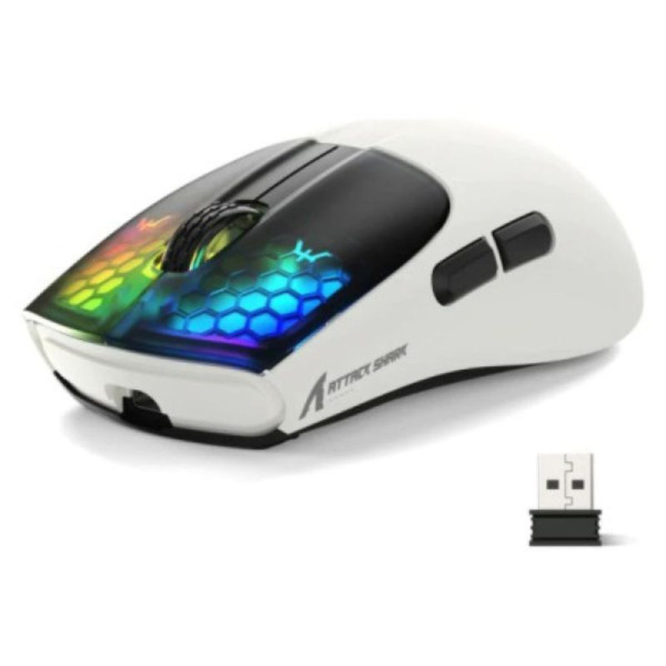 ATTACK SHARK X5 (White&Black) Souris ATTACK SHARK, Ultra Pc Gamer Maroc