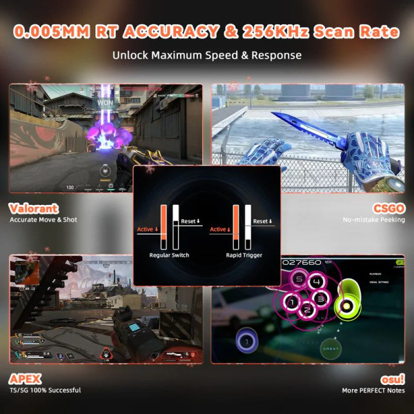 ATTACK SHARK R82 HE Rapid Trigger Magnetic Switch (Moon Night) Claviers ATTACK SHARK, Ultra Pc Gamer Maroc
