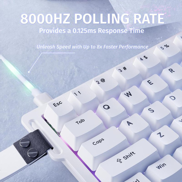 ATTACK SHARK X68 HE Magnetic Switch ( White) Claviers ATTACK SHARK, Ultra Pc Gamer Maroc