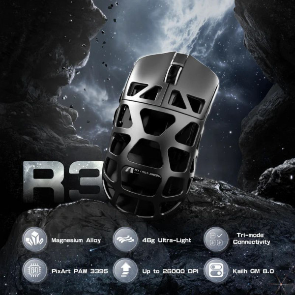 ATTACK SHARK R3 (Grey) Souris ATTACK SHARK, Ultra Pc Gamer Maroc