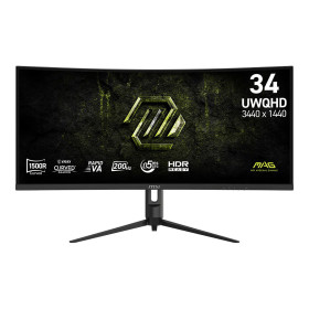 MSI MAG 342CQRF E20 34" 0.5ms Fast VA 200 Hz Curved Moniteurs Gamer MSI, Ultra Pc Gamer Maroc