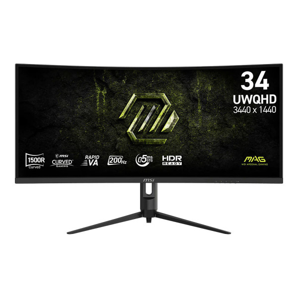 MSI MAG 342CQRF E20 34" 0.5ms Fast VA 200 Hz Curved Moniteurs Gamer MSI, Ultra Pc Gamer Maroc