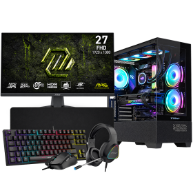 SETUP Ryzen 5 7600X RTX3050 6Go + MAG 272F X24 27" 240Hz + XGC-870 Setup Gamer , Ultra Pc Gamer Maroc