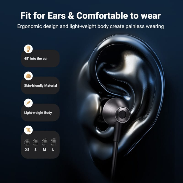 Ugreen Ecouteurs In-Ear EP105 Jack 3.5mm Casques UGREEN, Ultra Pc Gamer Maroc