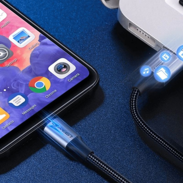 Ugreen Cable USB-A to USB-C 3A 1m Noir Connectique PC UGREEN, Ultra Pc Gamer Maroc